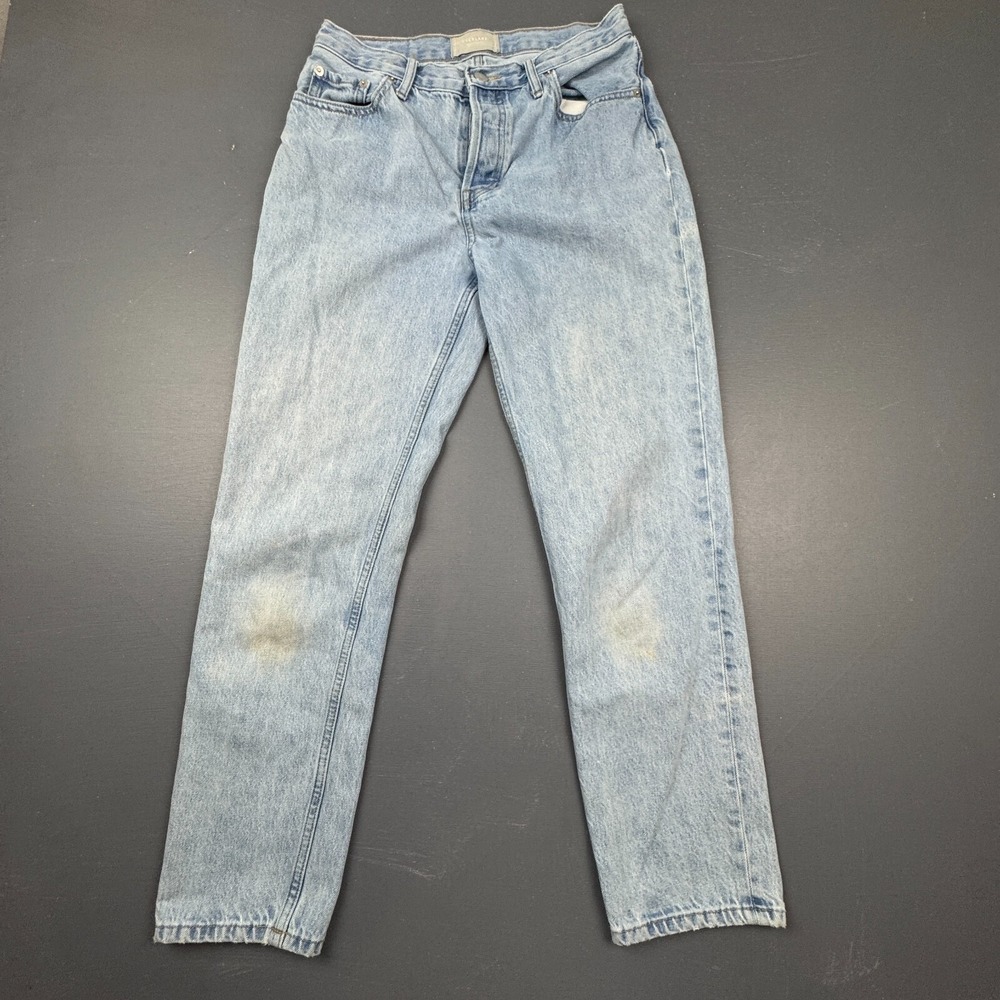 Everlane Women's 28 Blue 90s Cheeky Jeans High Rise Straight Leg Organic Cotton